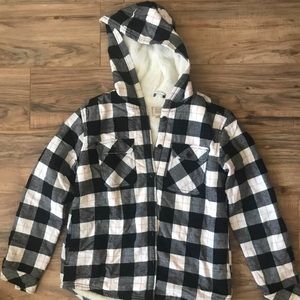 Cozy flannel hoodie